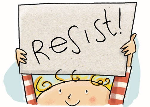 illustrazione per illustrationfriday: resist